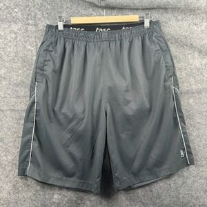 Tasc Shorts Mens Large Gray Drawstring Gym Workout Athletic Lined Performance